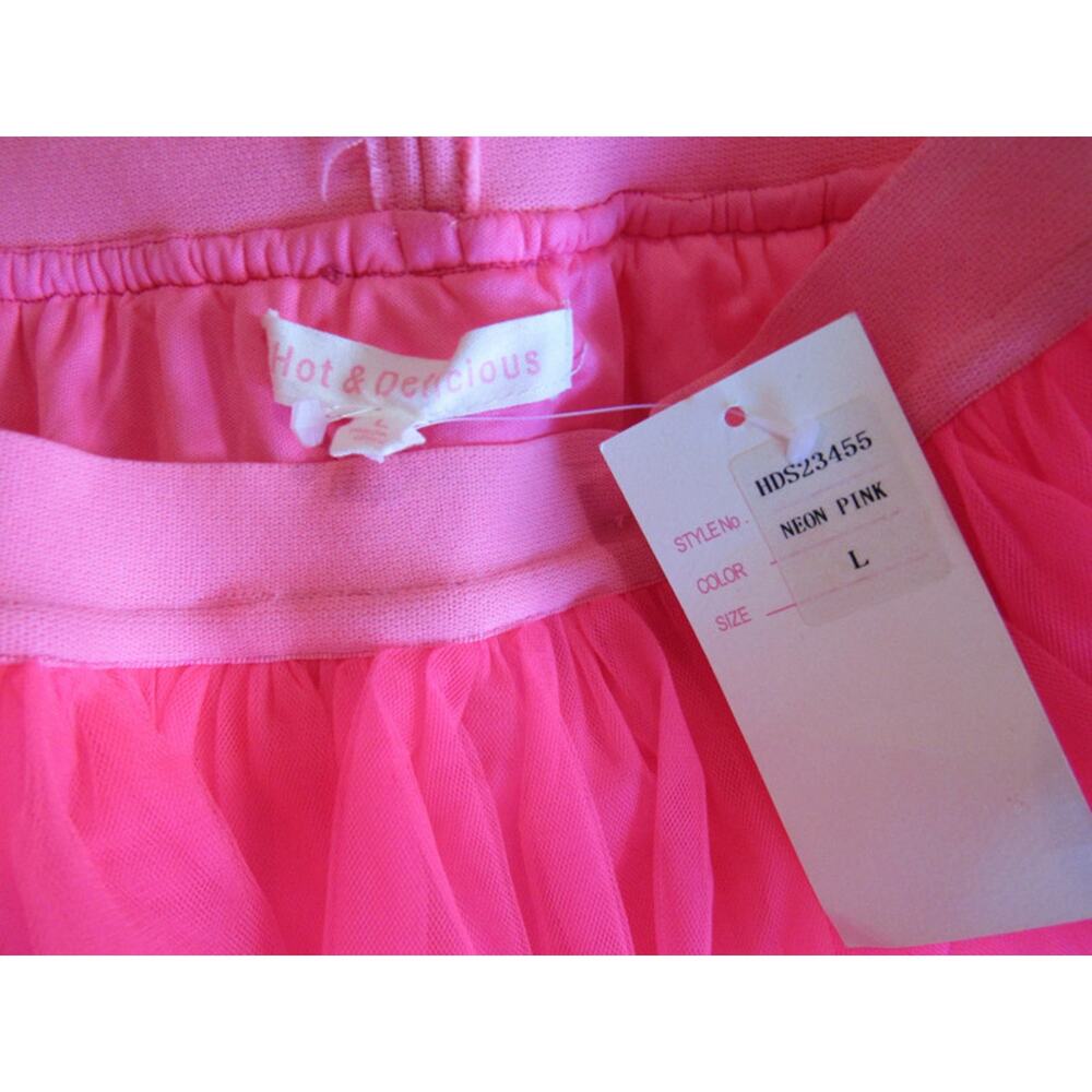 Hot & Delicious Hot Pink/Orange Tulle Skirt - Picture 4 of 4